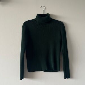 Ralph Lauren Forest Green Ribbed Turtleneck Sweater